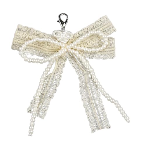 YUGSHNKFC Faux Pearls Und Spitzen Bogenknoten Abnehmbarer Schuhverzier Frauen Schnürsenkelviertel Charme Anspruchsvoller Schuhverziermodierschuh Charme von YUGSHNKFC