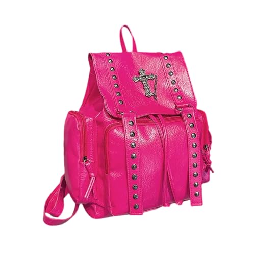 YUGSHNKFC Frauen Stilvoller Rucksack Casual Daypack Große PU Leder Schulbeutel Mit Verstellbarem Riemen Für Verschiedene Gelegenheit Rucksack Mit Großer Kapazität von YUGSHNKFC