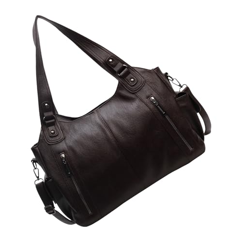 YUGSHNKFC Frauen Tasche Große Kapazität Umhängetasche PU Leder Achselhöhle Pendeln Stilvolle Crossbody Damen Achsel Unterarm Damen Schulter PU Leder Achsel von YUGSHNKFC
