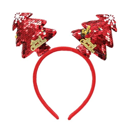 YUGSHNKFC Frohe Weihnachten Dekorationen Party Pailletten Haarreifen Baum Stirnband Bühnenauftritte Haarband Festival Supplies von YUGSHNKFC