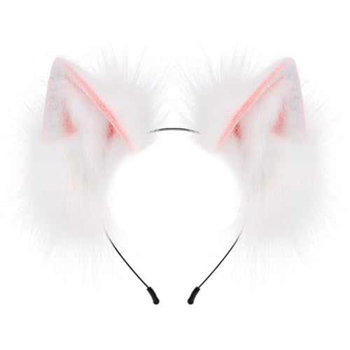 YUGSHNKFC Füchse Ohrform Haarband Musik Festivals Animes Charakter Stirnbänder Erwachsene Plüsch Kopfschmuck Karneval Cosplay Werkzeug Unisex von YUGSHNKFC