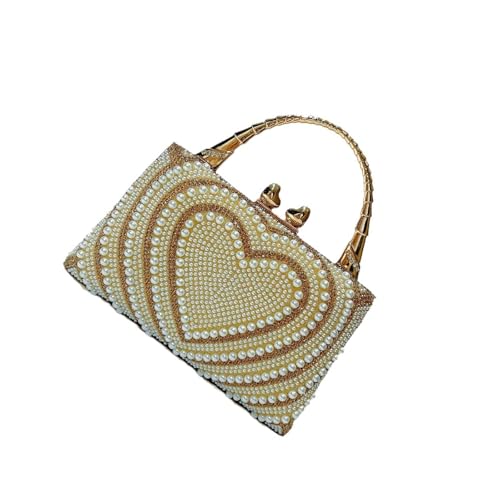 YUGSHNKFC Glitzernde Banketttasche Für Frauen Mädchen Hochzeit Handtasche Geldbeutel Ketten Gurt Umhängetasche Strasssteine Abend Frauen Abend Elegante Handtasche Crossbody Schulter Schulter von YUGSHNKFC