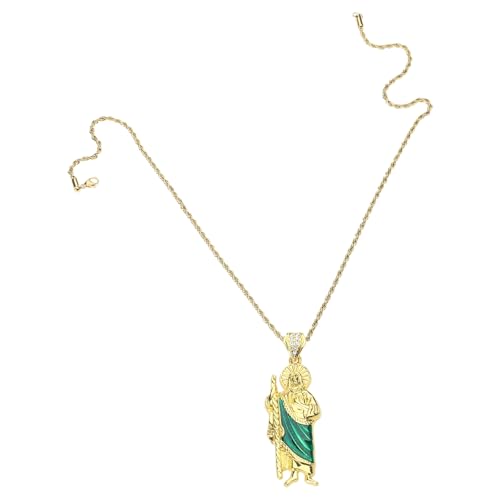 YUGSHNKFC Goldfarbene Halskette mit Metallanhänger, verstellbare Länge, Choker, Unisex-Schmuck für Damen und Herren von YUGSHNKFC