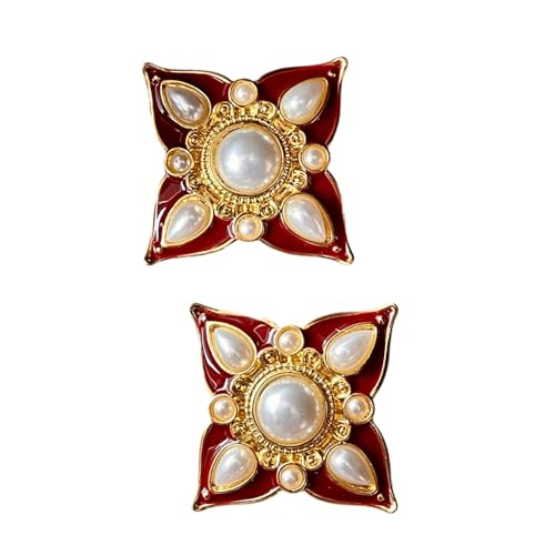 YUGSHNKFC Große Blumen-Tropfen-Ohrringe, bequem, Modeschmuck, Accessoire für Damen, mit Vintage-Charm, Statement-Schmuck von YUGSHNKFC