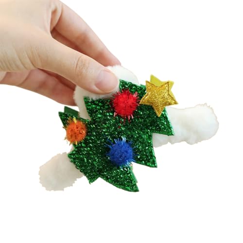 YUGSHNKFC Haarklammer für Mädchen, mit Weihnachtsbaum, Schneeflocke, Schleife, für Teenager, Pferdeschwanz von YUGSHNKFC