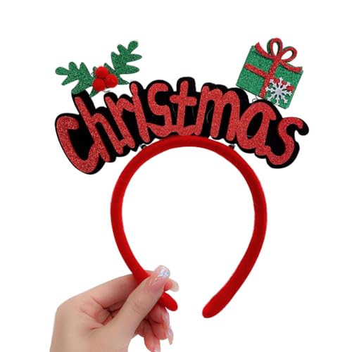 YUGSHNKFC Haarreif für Weihnachten, Party, Pailletten, schimmernde Schleife, Stirnband, Bühnenauftritte, Haarband, Festival-Zubehör von YUGSHNKFC