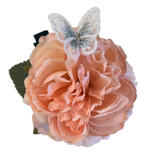 YUGSHNKFC Haarspange mit großer Blume, einfache Entenschnabel-Clip, Seitenclip, handgefertigt, große Blume, Haarspange für Damen und Mädchen YUGSHNKFC Haarspange mit großer Blume, einfache Entenschnabel-Clip, Seitenclip, handgefertigt, große Blume, Haarspange für Damen und Mädchen von YUGSHNKFC