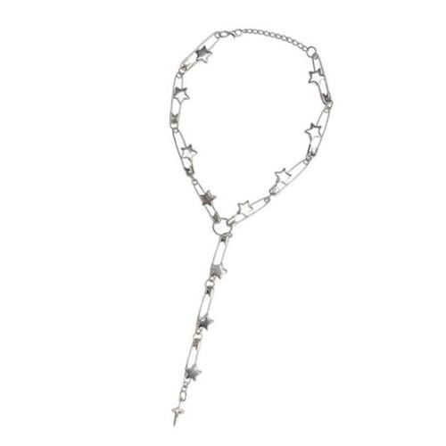 YUGSHNKFC Halskette mit Dorn-/Stern-Anhänger, verstellbare Länge, Edelstahl, Schlüsselbeinkette, Schmuck für Modebegeisterte, Edelstahl YUGSHNKFC Halskette mit Dorn-/Stern-Anhänger, verstellbare Länge, Edelstahl, Schlüsselbeinkette, Schmuck für Modebegeisterte, Edelstahl von YUGSHNKFC