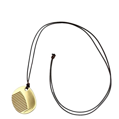 YUGSHNKFC Halskette mit Kamm-Anhänger, lange Kordel-Halskette, verstellbare Länge, Schlüsselbeinkette, modisches Accessoire für Frauen und Mädchen, Metall von YUGSHNKFC