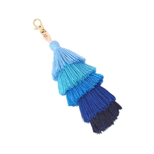 YUGSHNKFC Handgefertigte Farbenfrohe Quasten Schlüsselbundwagen Keyring Halterbeutel Zauberhand Handtaschen Anhänger Für Brieftasche Geldbeutel Dekorationen Geschenke Auto Schlüsselringhalter von YUGSHNKFC