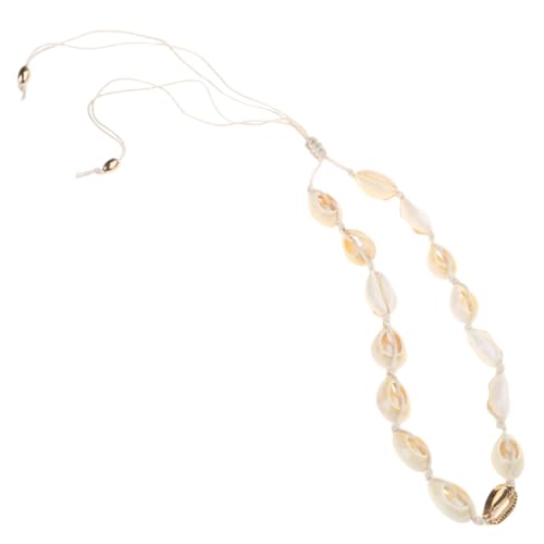 YUGSHNKFC Handgewebte, verstellbare Muschel-Armbänder, Fußkettchen, natürliche Muscheln, Perlen, Muscheln, Halskette, Schmuck für Männer und Frauen von YUGSHNKFC