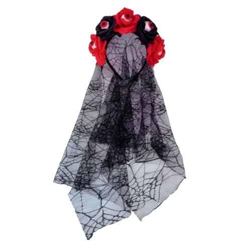 YUGSHNKFC Hexenauge, dunkle Blume, Kopfbedeckung, Party, Halloween, Braut, Teufel, Eyeball, Animation, Haarreifen für Live-Show, Rollenspiele von YUGSHNKFC