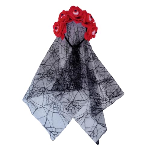 YUGSHNKFC Hexenauge, dunkle Blume, Kopfbedeckung, Party, Halloween, Braut, Teufel, Eyeball, Animation, Haarreifen für Live-Show, Rollenspiele von YUGSHNKFC