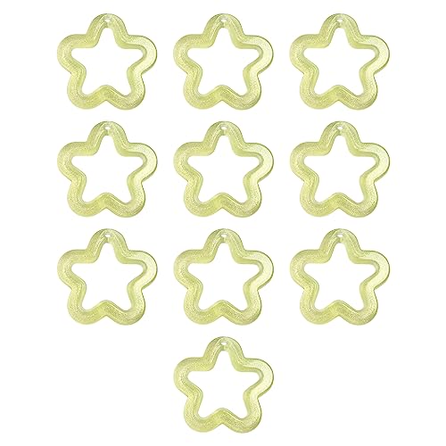 YUGSHNKFC Hohlstar Anhänger Charms Für Schmuck Making Halskette Ohrringe Accessoires Charm Leuchten Sternanschluss Accessoires von YUGSHNKFC