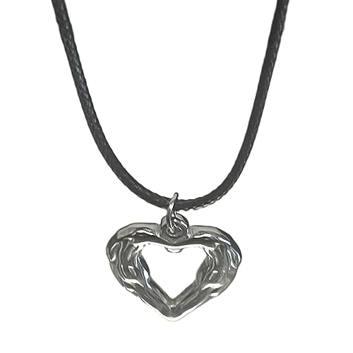 YUGSHNKFC Hollow Out Love Heart Halskette Trend Kalte Choker Ketten Zarte Krastenhalle Halsschmuck Geschenk Für Mädchen Lady Lady von YUGSHNKFC