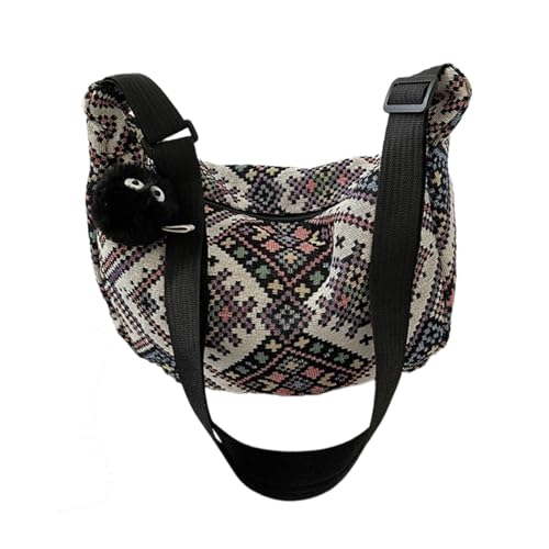 YUGSHNKFC Knödelbeutel Ethnischer Stil Für Lässige Und Retro Schulter Mit Einzigartiger Form Mit Anhängerdekoration Vintage Ethnische Tasche von YUGSHNKFC