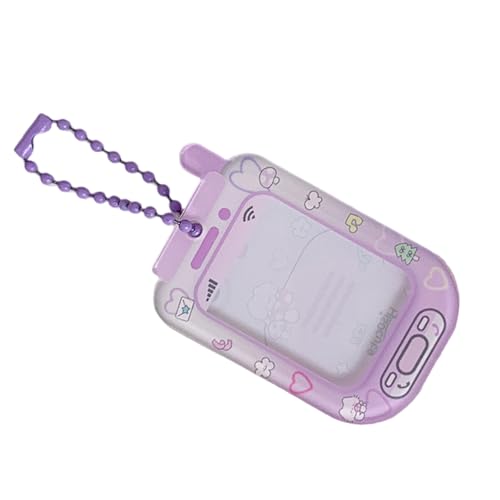 YUGSHNKFC Miniatur Schlüsselanhänger Kartenetui mit Cartoon-Muster, stabiler harter Kreditkartenschutz für den täglichen Gebrauch, Mehrzweck-Fotohalter, C, Einheitsgröße von YUGSHNKFC