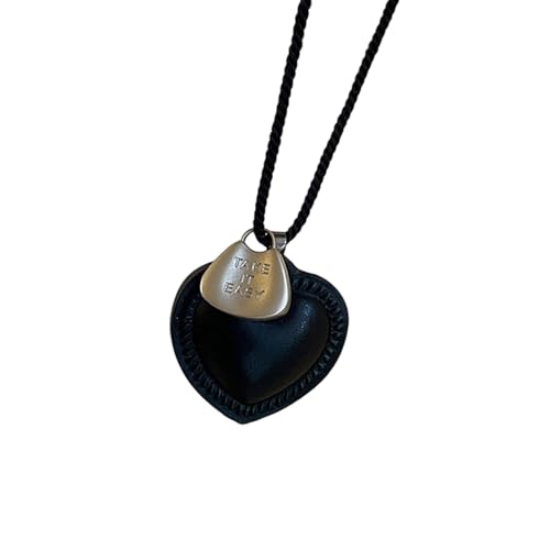 YUGSHNKFC Minimalistische Schnur Schnur Liebe Anhänger Statement Halskette Moderne Vintage Kombination Pullover Kette Schmuck Geschenk Für Ihre Weibliche Zierkette Halskette von YUGSHNKFC