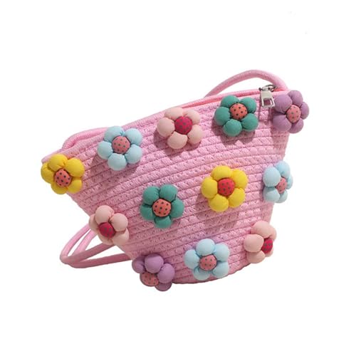 YUGSHNKFC Mode Bunte Blumendesigns Gewebte Umhängetasche Mit Crossbody Riemen Koreanischer Eleganter Eimer Für Frauen Mädchen Trendy Crossbody von YUGSHNKFC