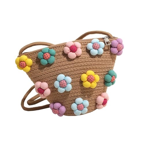 YUGSHNKFC Mode Bunte Blumendesigns Gewebte Umhängetasche Mit Crossbody Riemen Koreanischer Eleganter Eimer Für Frauen Mädchen Trendy Crossbody von YUGSHNKFC