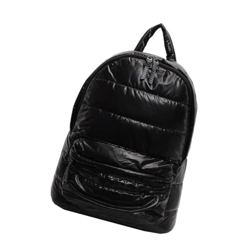 YUGSHNKFC Mode Frauen Gepolsterte Puffer Rucksack Mit Großer Kapazität Sterbter Metallic Umhängetasche Für Reisen Mit Sicherem Reißverschluss Frauenpuffer Rucksack von YUGSHNKFC
