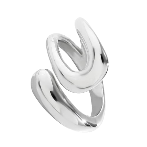 YUGSHNKFC Mode Legierungsringe Mit Verstellbaren Öffnenden Geometrischen Fingerringen Schmuck Für Alltägliche Kleidung Übertriebenes Accessoire Futuristische Schmucksets von YUGSHNKFC