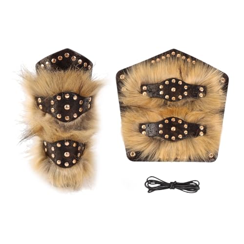 YUGSHNKFC Mode Mittelalterliche Nieten Handgelenkschutzschutz Mit Nieten PU Lederarmband Armbändern Für Männer Und Frauen Cosplay Schmuck Retro Stil Armband Ankleidung von YUGSHNKFC