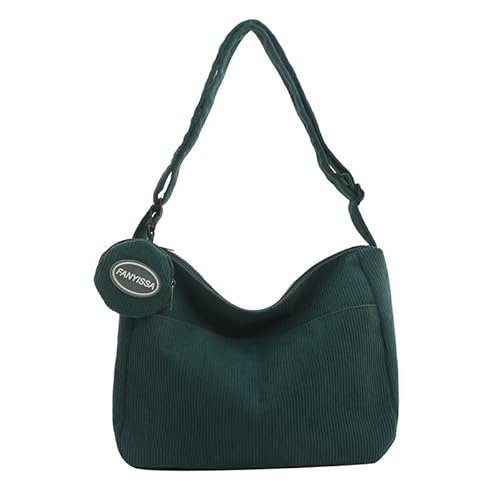 YUGSHNKFC Mode Schwarze Cord Crossbody Tasche Weiche Und Komfortable Schultertasche Satchel Für Den Täglichen Gebrauch Lässige Reisebeutel von YUGSHNKFC