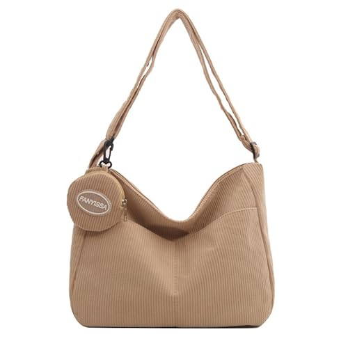 YUGSHNKFC Mode Schwarze Cord Crossbody Tasche Weiche Und Komfortable Schultertasche Satchel Für Den Täglichen Gebrauch Lässige Reisebeutel von YUGSHNKFC