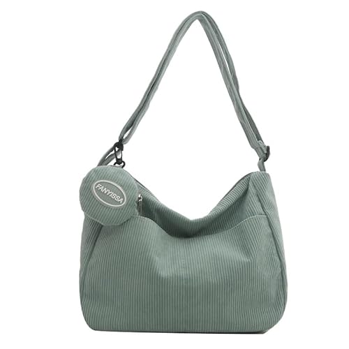 YUGSHNKFC Mode Schwarze Cord Crossbody Tasche Weiche Und Komfortable Schultertasche Satchel Für Den Täglichen Gebrauch Lässige Reisebeutel von YUGSHNKFC