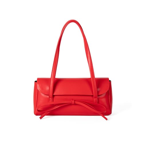 YUGSHNKFC Moderne Bögen Design Handtasche Praktische Verschleiß Resistenter PU Umhängetasche Multifunktional Für Arbeitsreisen Und Tägliche Verwendung Premium Textur Bows Detail Geldbeutel von YUGSHNKFC