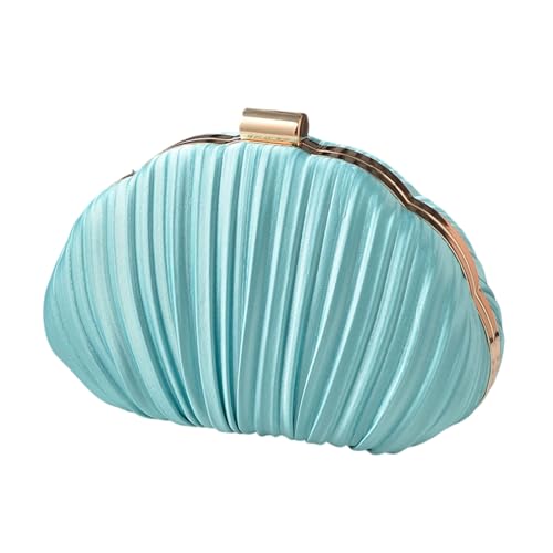 YUGSHNKFC Moderne Gekräuselte Muscheltasche Geräumige Innenverkäufer Mit Kettenriemen Bequemer Umhängetasche Für Abschlussball Anlass von YUGSHNKFC