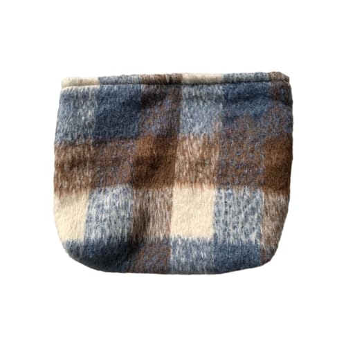 YUGSHNKFC Modische Make-up-Tasche mit großem Fassungsvermögen, Kulturbeutel für Reisen und den täglichen Gebrauch, Blau, Weiß, Braun von YUGSHNKFC