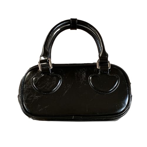 YUGSHNKFC Modische und funktionale Handtasche mit reichlich Stauraum, moderne Handtasche mit einzigartigem Design, Patchwork, geräumige Innentasche, Schwarz , One Size von YUGSHNKFC