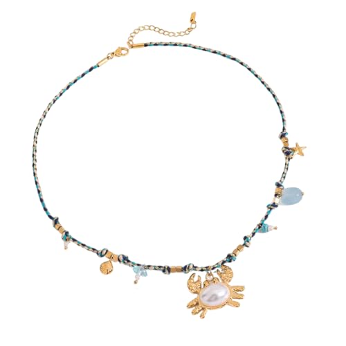 YUGSHNKFC Modischer, bequemer Ozeanik-Krabben-Schmuck, Halskette, Ohrringe, Urlaubsparty-Geschenk, Accessoire für Damen, Urlaubsschmuck, Einheitsgröße, Wie beschrieben, Wie beschrieben von YUGSHNKFC