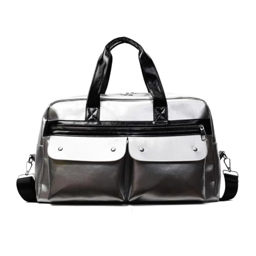 YUGSHNKFC Multi Kompartiment Fitnessstudio Reisetasche Große Kapazität Wasserdichte PU Schulter Handtasche Verstellbarer Riemen Für Sportpendeln Geräumige Büropendlertasche von YUGSHNKFC