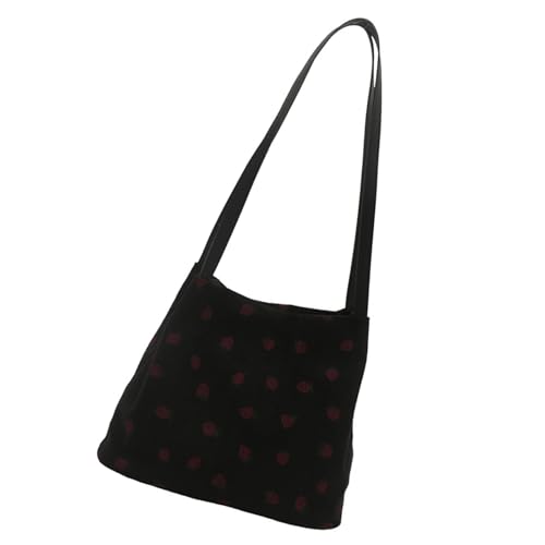 YUGSHNKFC Multi Purpose Cord Umhängetasche Modische Erdbeer Top Taschen Für Stilvolle Aufbewahrung Achselhalterbecher Cord Handtasche von YUGSHNKFC