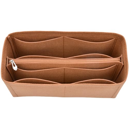 YUGSHNKFC Multifunktionale Beutel In Beutel Filzorganisatoren Mit Metall Reißverschluss Easy Lagertasche Einsatz Organizer Handtasche Innere Taschenhand Handtasche Innentasche von YUGSHNKFC
