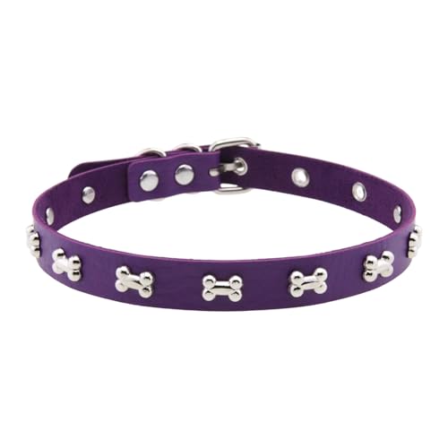 YUGSHNKFC Nervösem Knochen Anheizt Leder Chokers Halskette Verstellbare Kette Alternative Mode Rocker Metal PU Chokers Accessoire Verstellbare Leder Halskette von YUGSHNKFC