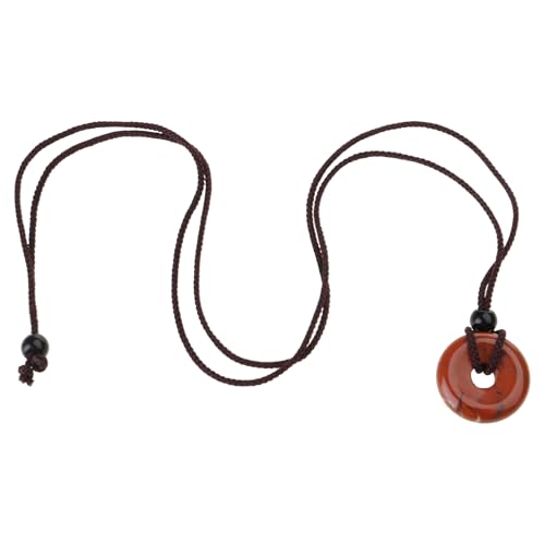 YUGSHNKFC Neuartiger Kristall-Achat-Stein-Anhänger, passgenaue Schlüsselbeinkette, verstellbar, schwarzes Seil, kalte Schnalle, Kristall-Achat-Stein von YUGSHNKFC