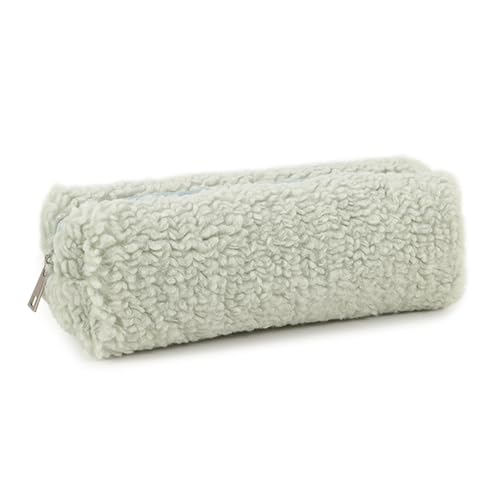 YUGSHNKFC Plüsch Bleistiftkoffer Großer Kapazität Reißverschlüsse Kofferbeutel Make Up Tasche Für Mädchen Frauen Büroschule Reisen Weiche Stiftbeutel von YUGSHNKFC