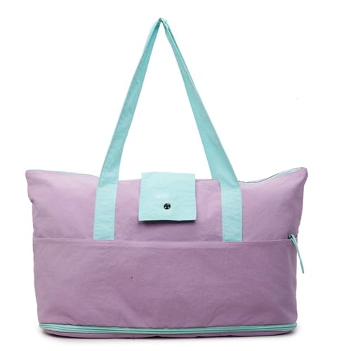 YUGSHNKFC Praktische Wasserdichte Oxford Faltbare Tasche Große Kapazität Für Fitnessstudio Reisesportausrüstung Leichtes Carryall Handtasche Faltbare Reisetaschen von YUGSHNKFC