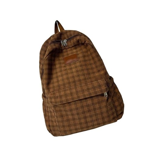 YUGSHNKFC Reisetasche Für Frau Und Mädchen Buch Freizeit Cord Lattice Rucksack College Schülern Schule Großkapazität Schülern Schule Corduroy Lattice Freizeit von YUGSHNKFC