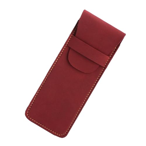 YUGSHNKFC Retro-Federmäppchen, Leder, Stiftebox, Stifttasche, Schule, Bürobedarf für Studenten, geräumige Aufbewahrungstasche, einfache Retro-Tasche für Schüler, B von YUGSHNKFC
