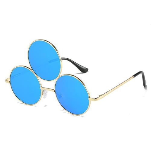 YUGSHNKFC Round Frame Lensgläser Vintage Girls Bunt Farblinse Drei Rahmen Gläser Teenager Karnevalsgläser Für Teenager YUGSHNKFC Round Frame Lensgläser Vintage Girls Bunt Farblinse Drei Rahmen Gläser Teenager Karnevalsgläser Für Teenager von YUGSHNKFC