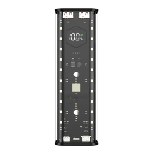 YUGSHNKFC Schnellladebox Gehäuse 4x21700 Akkukapazität USB C Ausgänge Box Einfache Montage, Schwarz , Taschen-Organizer von YUGSHNKFC