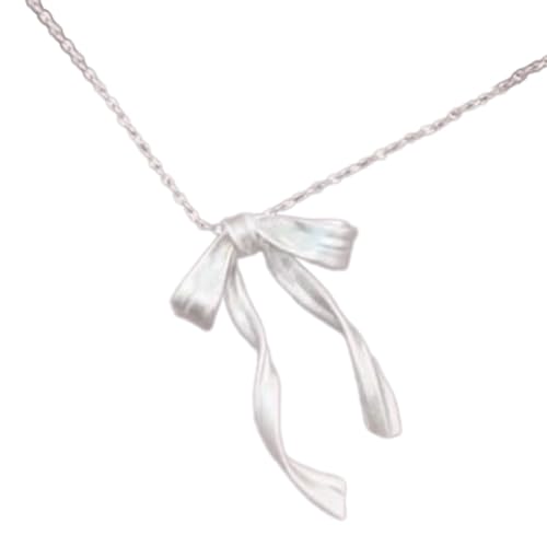 YUGSHNKFC Schöne Halskette mit Schleifen-Anhänger, elegante Schlüsselbeinkette mit stilvollem Bowknot-Anhänger, einzigartige Halskette YUGSHNKFC Schöne Halskette mit Schleifen-Anhänger, elegante Schlüsselbeinkette mit stilvollem Bowknot-Anhänger, einzigartige Halskette von YUGSHNKFC