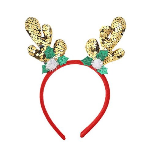YUGSHNKFC Stirnband für Weihnachtsgeweih, Kopfbedeckung, Haarreifen für Halloween, Weihnachten, Kopfschmuck, Partyzubehör von YUGSHNKFC