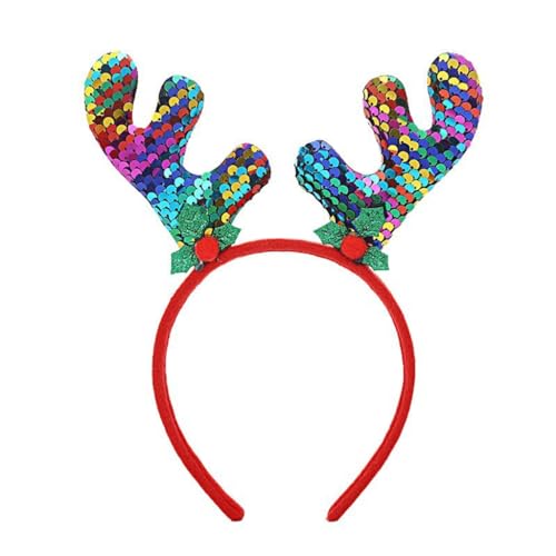 YUGSHNKFC Stirnband für Weihnachtsgeweih, Kopfbedeckung, Haarreifen für Halloween, Weihnachten, Kopfschmuck, Partyzubehör von YUGSHNKFC