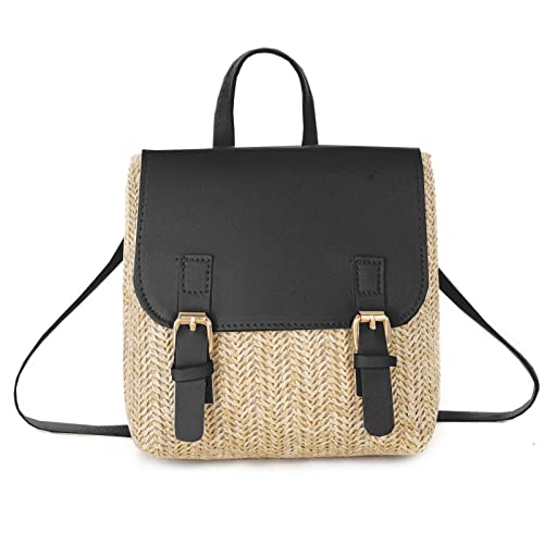 YUGSHNKFC Stroh Gewebter Rucksack Süßer Einkaufstasche Luxus Design Strand Freizeithilfe Für Tägliche Casual Holiday Daypack Stroh Shopping Dating Tasche Für Frauen von YUGSHNKFC